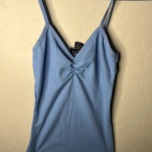 Blue spaghetti strap tank top